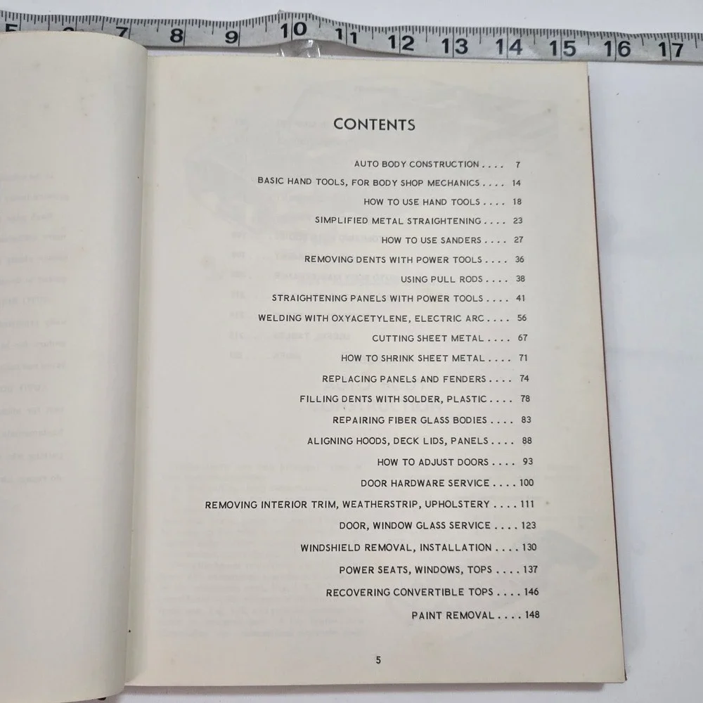 VTG 1965 Auto Body Repairing and Repainting Book Bill Toboldt Hardcover USA Made